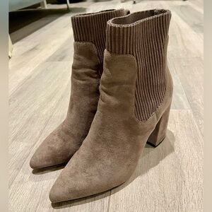 Steven by Steve Madden taupe block heel booties Size 6